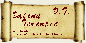 Dafina Terentić vizit kartica